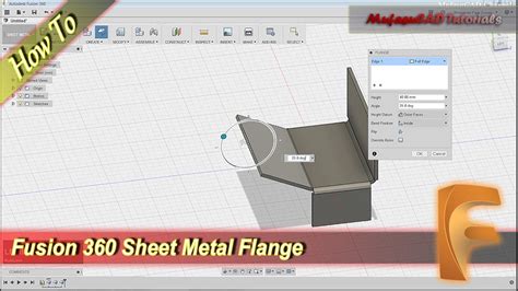 fusion 360 sheet metal flange